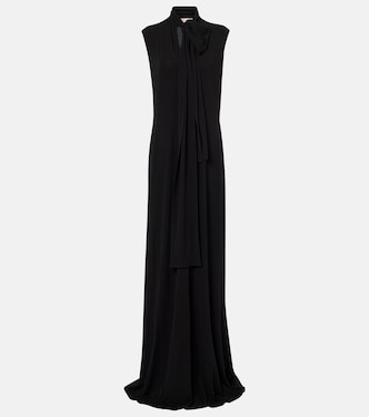 Scarf-detail jersey maxi dress | Plan C