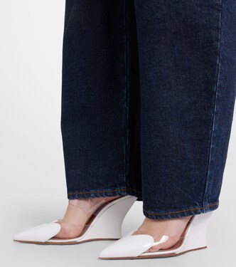 Le Cœur 90漆皮坡跟穆勒鞋 | Alaïa