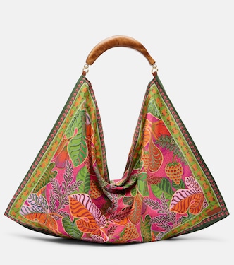 Scarf Medium jacquard tote bag | Farm Rio