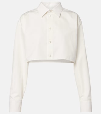 Cropped cotton and silk poplin shirt | Balenciaga