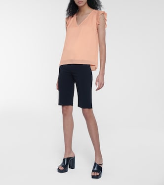 Isabelle lace-trimmed blouse | Velvet