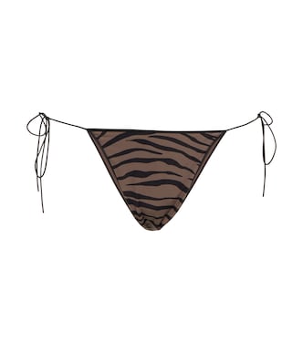 Slip bikini The C con stampa zebrata | Tropic of C