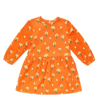 Bébé – Robe en velours côtelé de coton à fleurs | Stella McCartney Kids