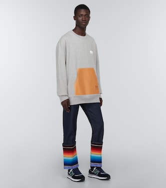 Sweatshirt mit Leder | Junya Watanabe