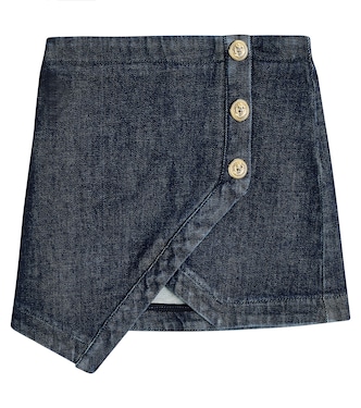 Falda en denim con botones | Balmain Kids