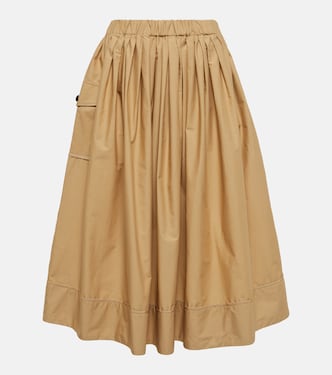 Falda midi de algodón con silueta A | CO