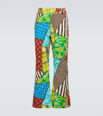 Printed cotton-blend flared pants  | ERL