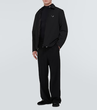 Mocassini in velluto con logo | Prada