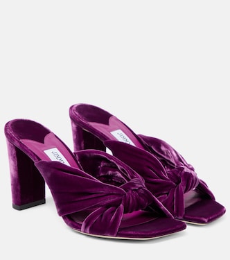 Pantoletten Avenue 85 aus Samt | Jimmy Choo