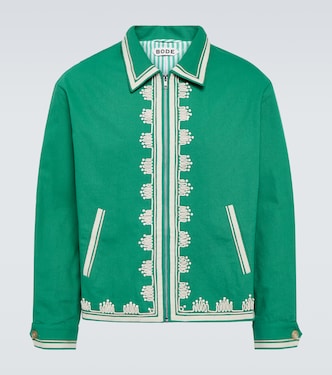 Ripple embroidered cotton jacket | Bode