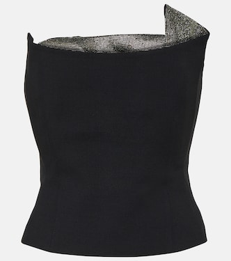Verziertes Top aus Wolle und Seide | Roland Mouret