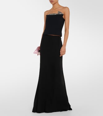Verziertes Top aus Wolle und Seide | Roland Mouret