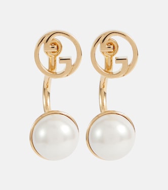 Ohrringe Gucci Blondie Interlocking G mit Zierperlen | Gucci