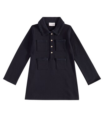 Cotton fleece polo dress | Moncler Enfant