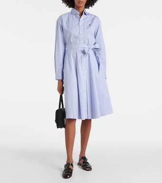 Striped cotton poplin shirt dress | Polo Ralph Lauren