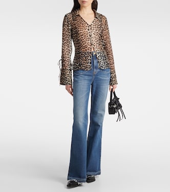 High-Rise Flared Jeans Blue Future Goddi | Ganni