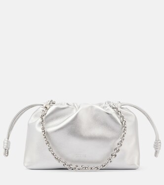 Flamenco Medium metallic leather clutch | Loewe