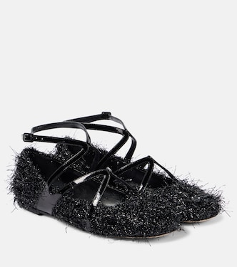 Astoria tinsel ballet flats | Jimmy Choo