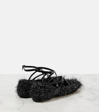 Astoria tinsel ballet flats | Jimmy Choo