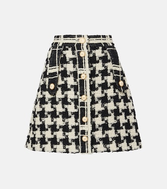 Minifalda en tweed de mezcla de lana | Valentino