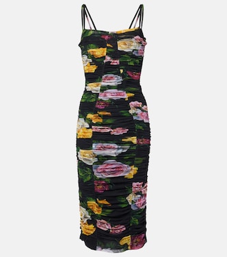 Abito midi in tulle con stampa | Dolce&Gabbana