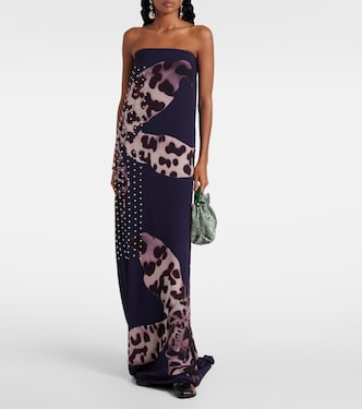 Abito lungo con stampa | Dries Van Noten