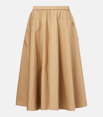 Cotton-blend midi skirt | Vince
