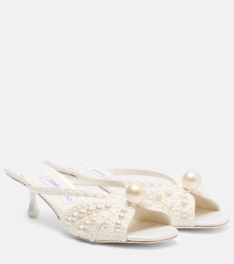 Siva 50 embellished satin mules | Jimmy Choo