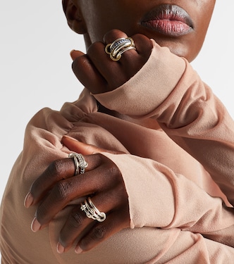 Anello Petunia in argento sterling con diamanti | Spinelli Kilcollin