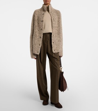 캐시미어 부클레 라브라도라이트 카디건 | God's True Cashmere