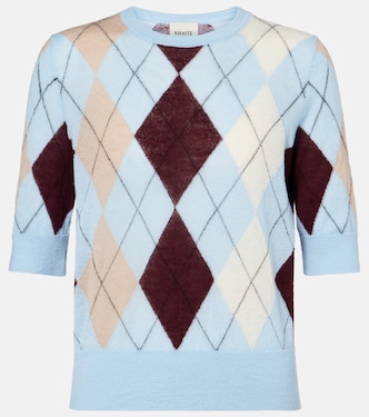Anders argyle cashmere and mohair top | Khaite
