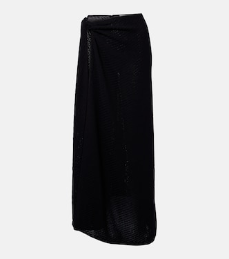 Knitted cotton-blend maxi skirt | Christopher Esber