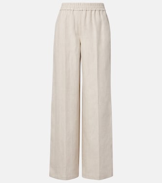 Linen and cotton wide-leg pants | Brunello Cucinelli