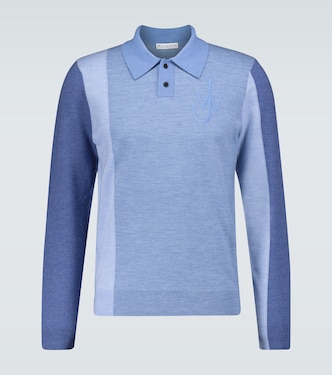 Wool long-sleeved polo shirt | JW Anderson