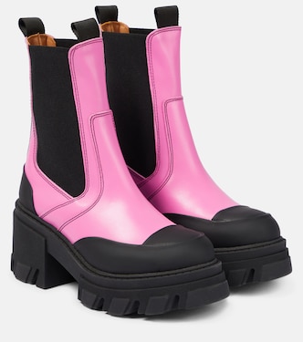 Leather Chelsea ankle boots | Ganni