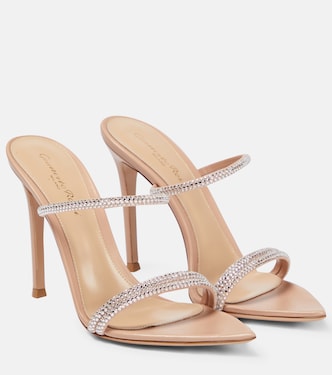 Verzierte Pantoletten aus Leder | Gianvito Rossi