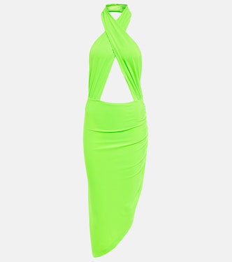 Cutout halterneck midi dress | Norma Kamali