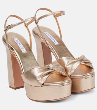Twist 120 leather platform sandals | Aquazzura
