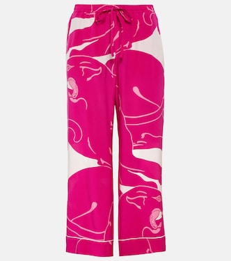 Pantaloni Panther in crêpe de chine | Valentino