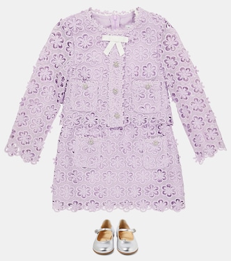 Embellished guipure lace cardigan | Self-Portrait Kids