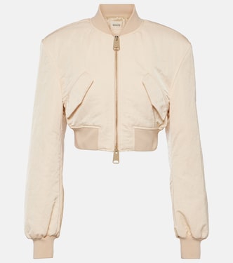 Bomber cropped Reggie de satén | Khaite