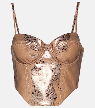 Bustier-Top aus Lederimitat | Rotate