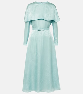 Vestido midi Hadley de mezcla de seda floral | Markarian