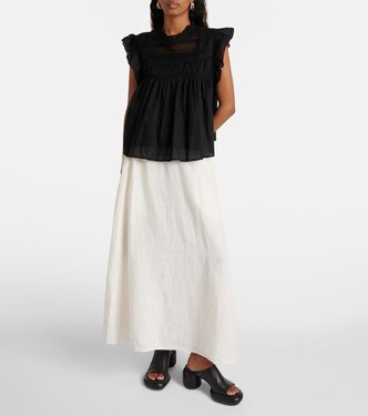 Blusa Inessa in cotone con balze | Velvet