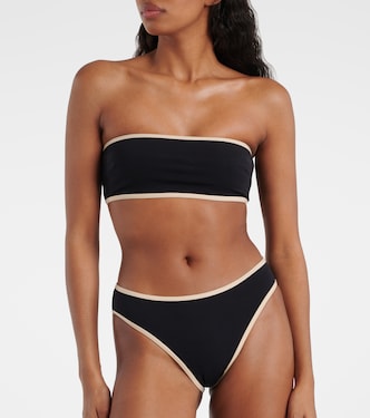 Top de bikini bandeau de jersey | Toteme