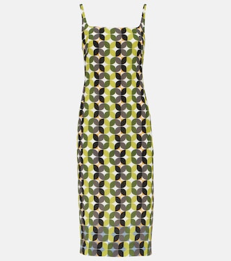 Vestido midi de crepé estampado | Dries Van Noten