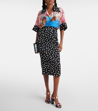 Bleistiftrock Capri aus Charmeuse | Dolce&Gabbana