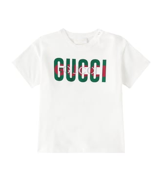 T-shirt in jersey di cotone con logo | Gucci Kids