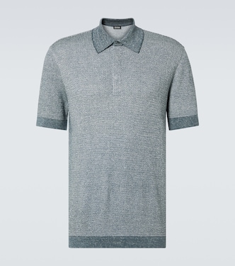 Cotton, linen, and silk polo shirt | Zegna