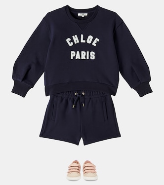 in pile di cotone con logo | Chloé Kids